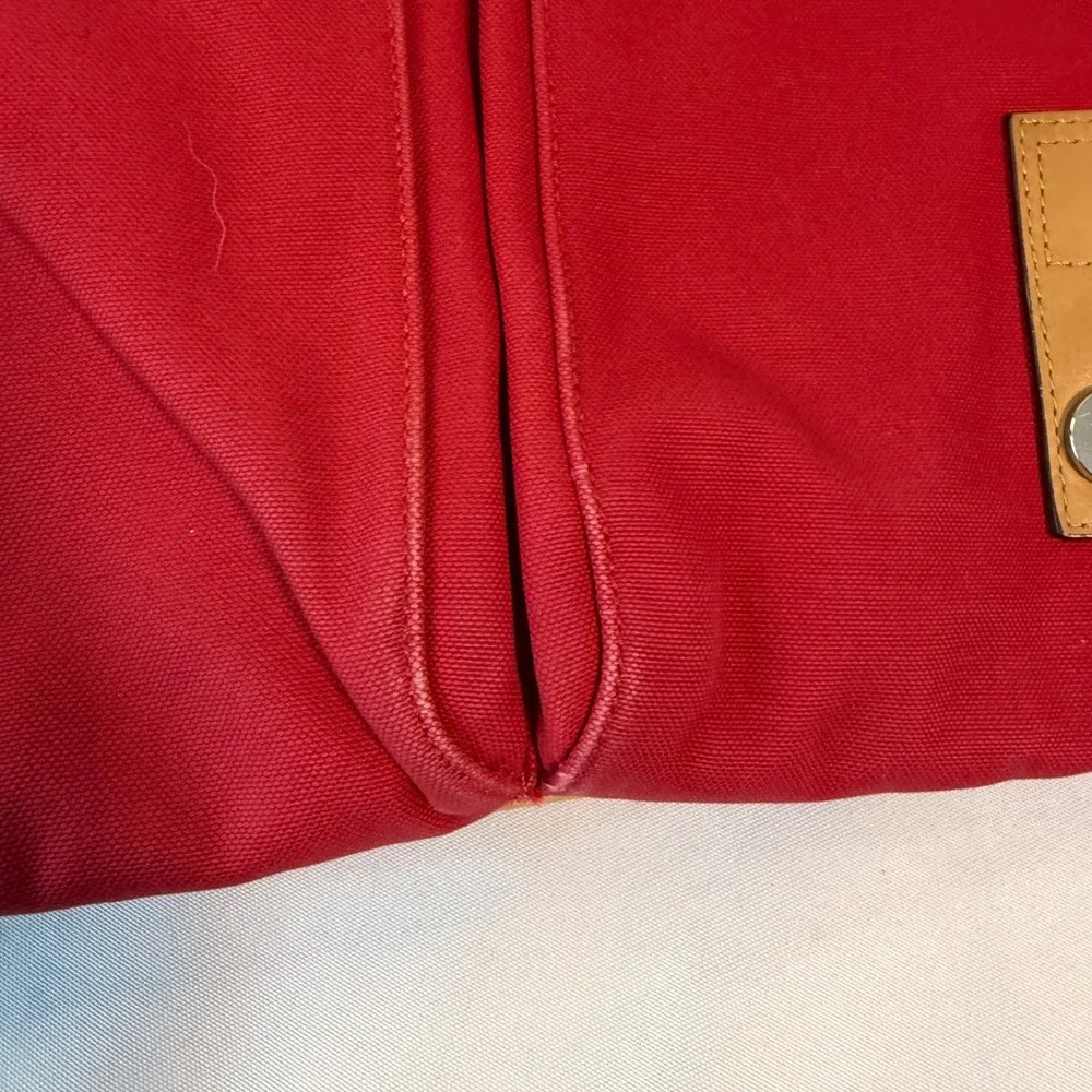 Coach Messenger Bag Large Red Heritage Stripe Canvas Crossbody F70201